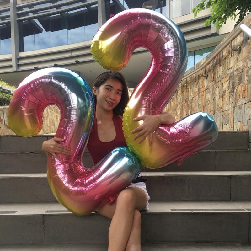 Bong Bóng Nhôm 40 Inch Hình Số 5 Màu Sắc Dùng Trang Trí Tiệc Cưới Sinh Nhật