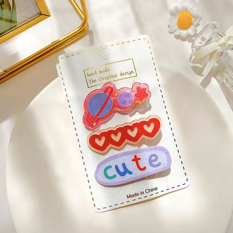 Kẹp Tóc Họa Tiết Hoạt Hình Dễ Thương Cho Bé Gái