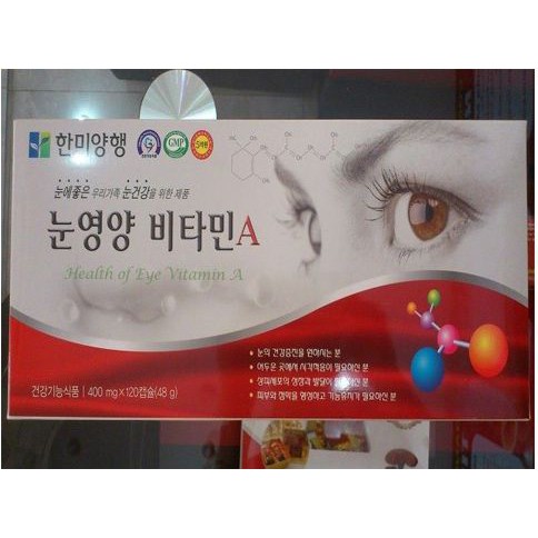 Viên bổ mắt vitamin A Hanmi hàn quốc 120 viên | BigBuy360 - bigbuy360.vn