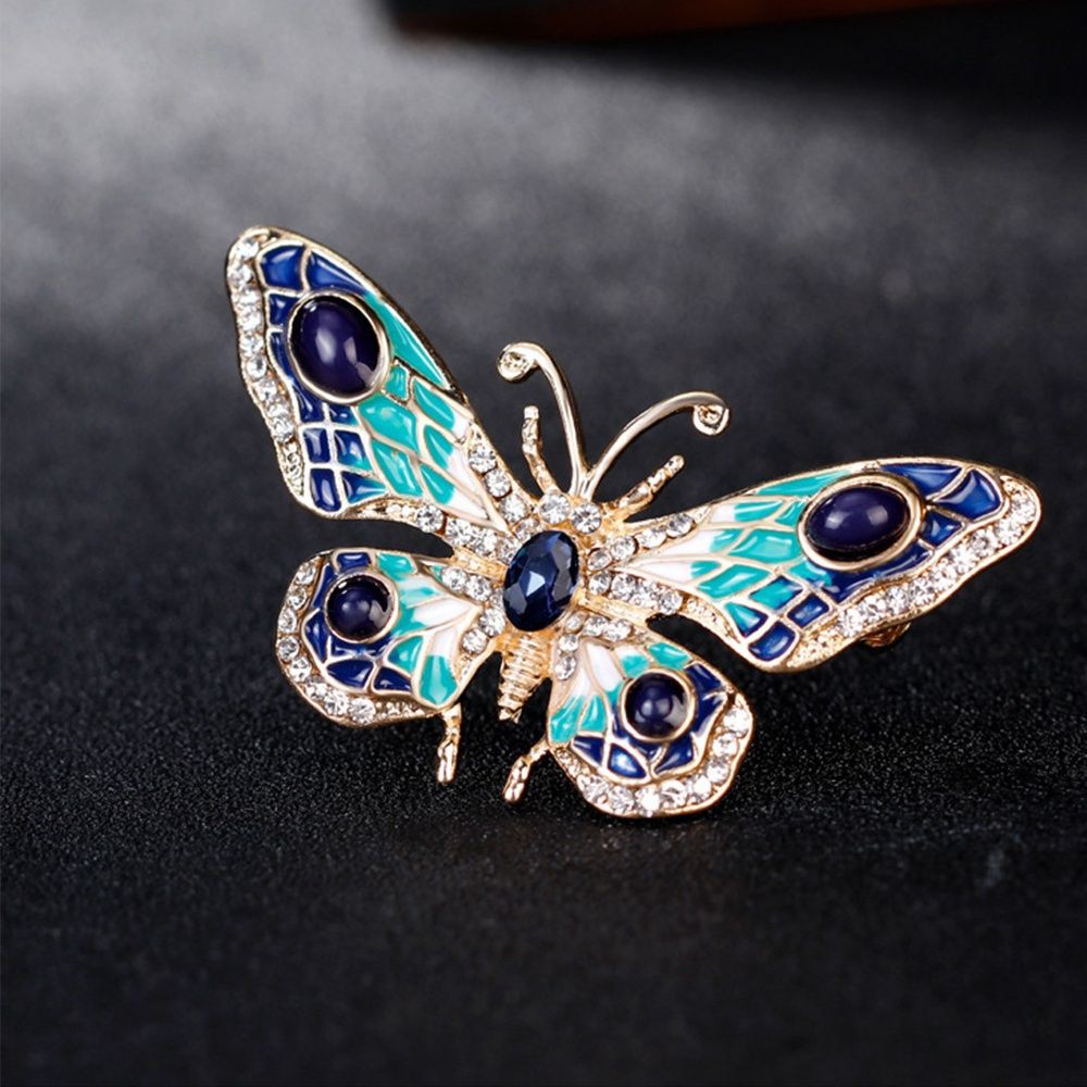 Trâm cài áo hình bướm đính đá giả thời trang