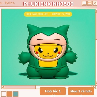 🔥 Case Ap 1/2 & Pro 🔥 Freeship 🔥 POKEMON XANH  - Cho Tai Nghe Không Dây (Bluetooth) - TGDĐ89