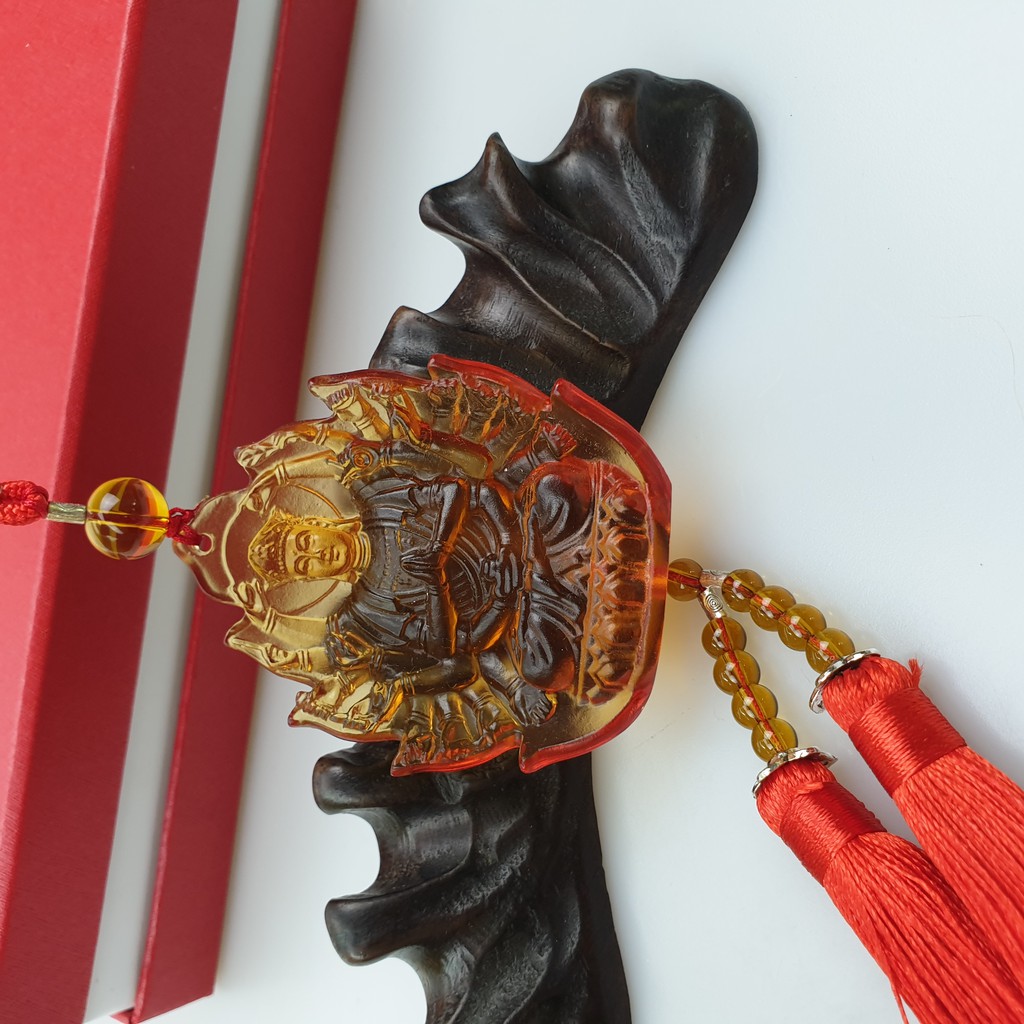 [THANH LÝ] Dây Treo Thẻ Phật Bản Mệnh 12 Con Giáp Ngọc Lưu Ly Phong Thủy Ô Tô