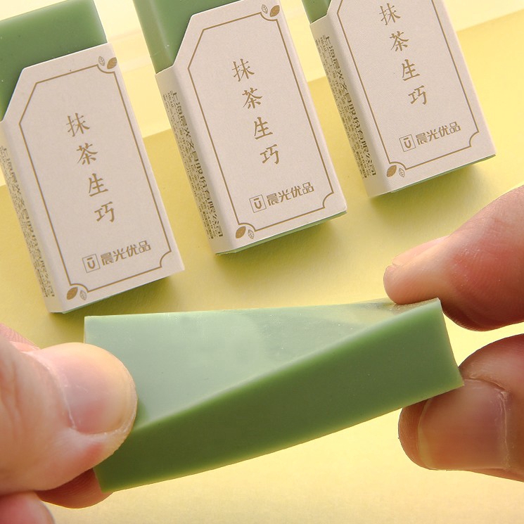 Gôm tẩy chì 4B trà xanh tiện dụng