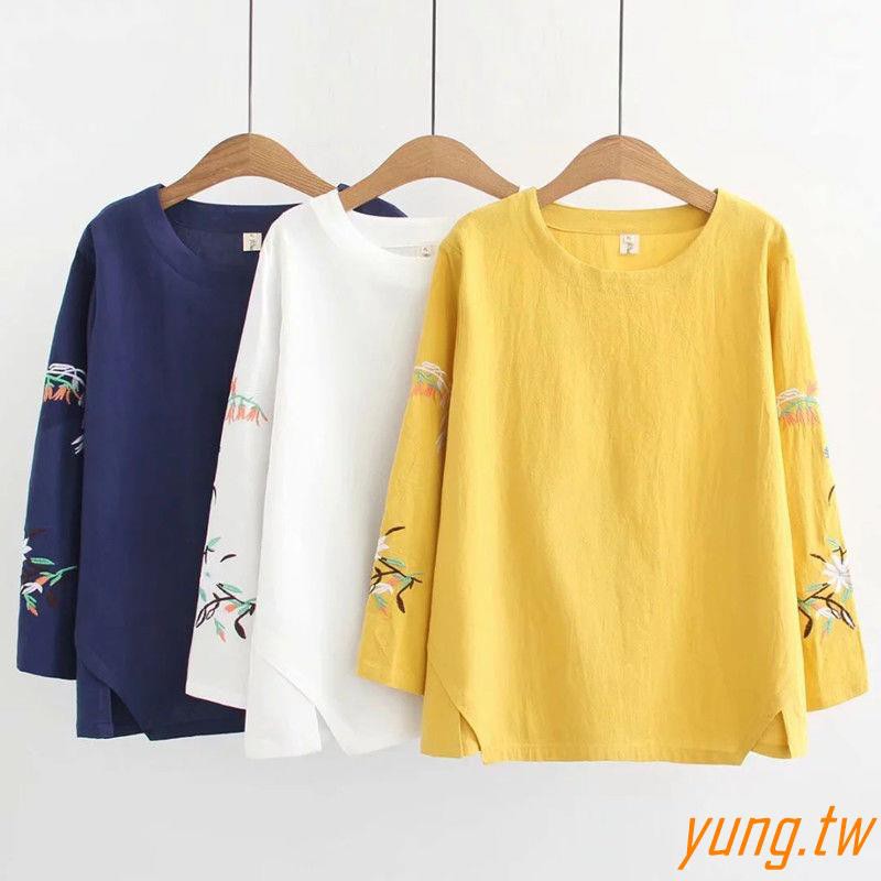 Áo Thun Cotton Tay Dài Size Lớn 4xl Thời Trang Mùa Thu 2020 Cho Nữ