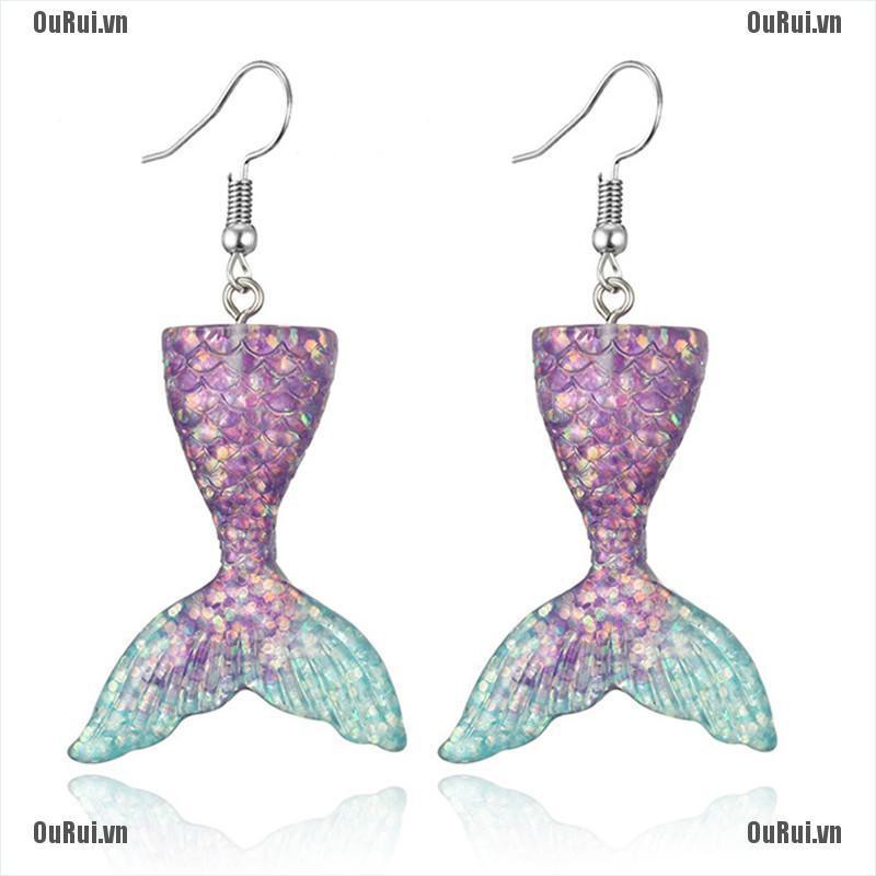 Bông Tai Hình Đuôi Nàng Tiên Cá Thời Trang Dành Cho Nữ