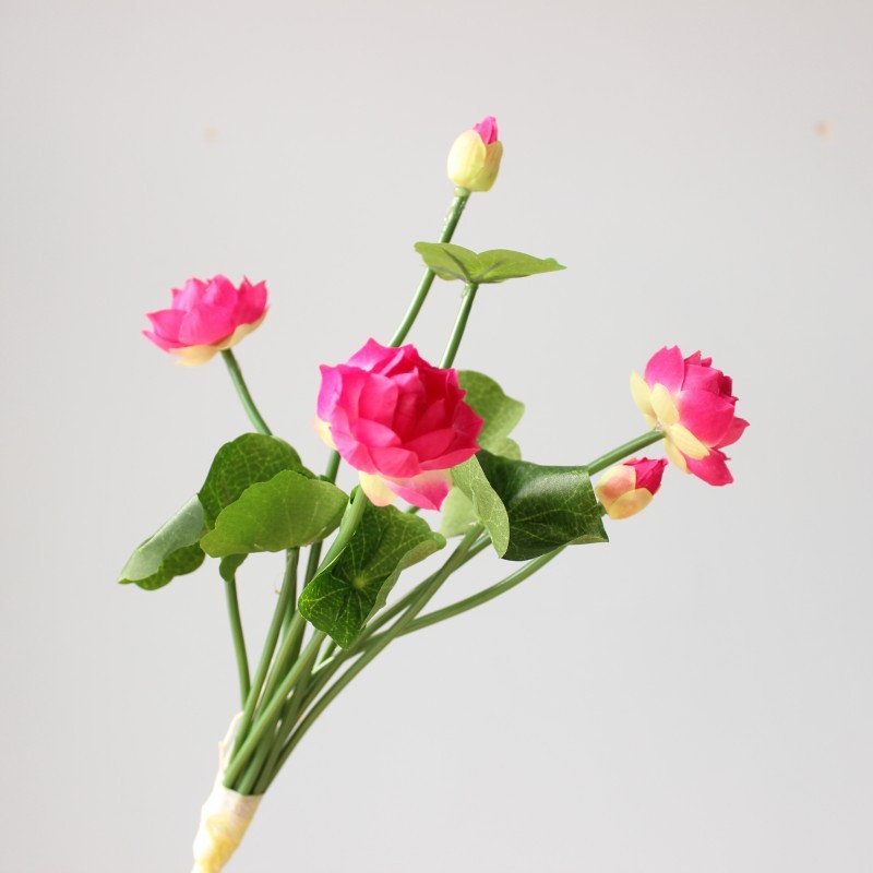 Cành Hoa Sen Giả màu hồng- 15cm - Jassi Decor