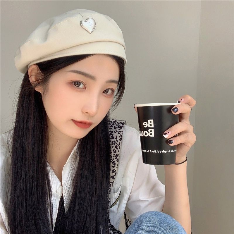 Mũ Beret Tag Trái Tim Chữ KK Mẫu Mới Nhất