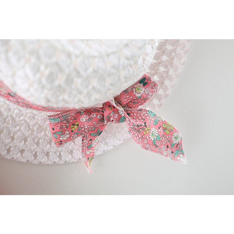 Đầm công chúa  không tay in hoa kèm mũ rơm dễ thương thời trang mùa hè cho bé gái 1-5 tuổi