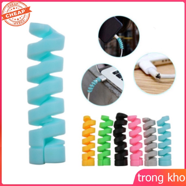 Phụ Kiện Bảo Vệ Dây Cáp Xoắn Ốc Bằng Silicon Chống Đứt