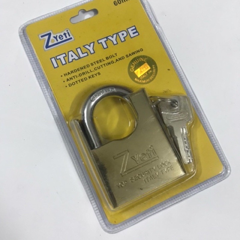 Khoá zyeti chống cắt chống trộm chuẩn hãng italy 50mm 60mm