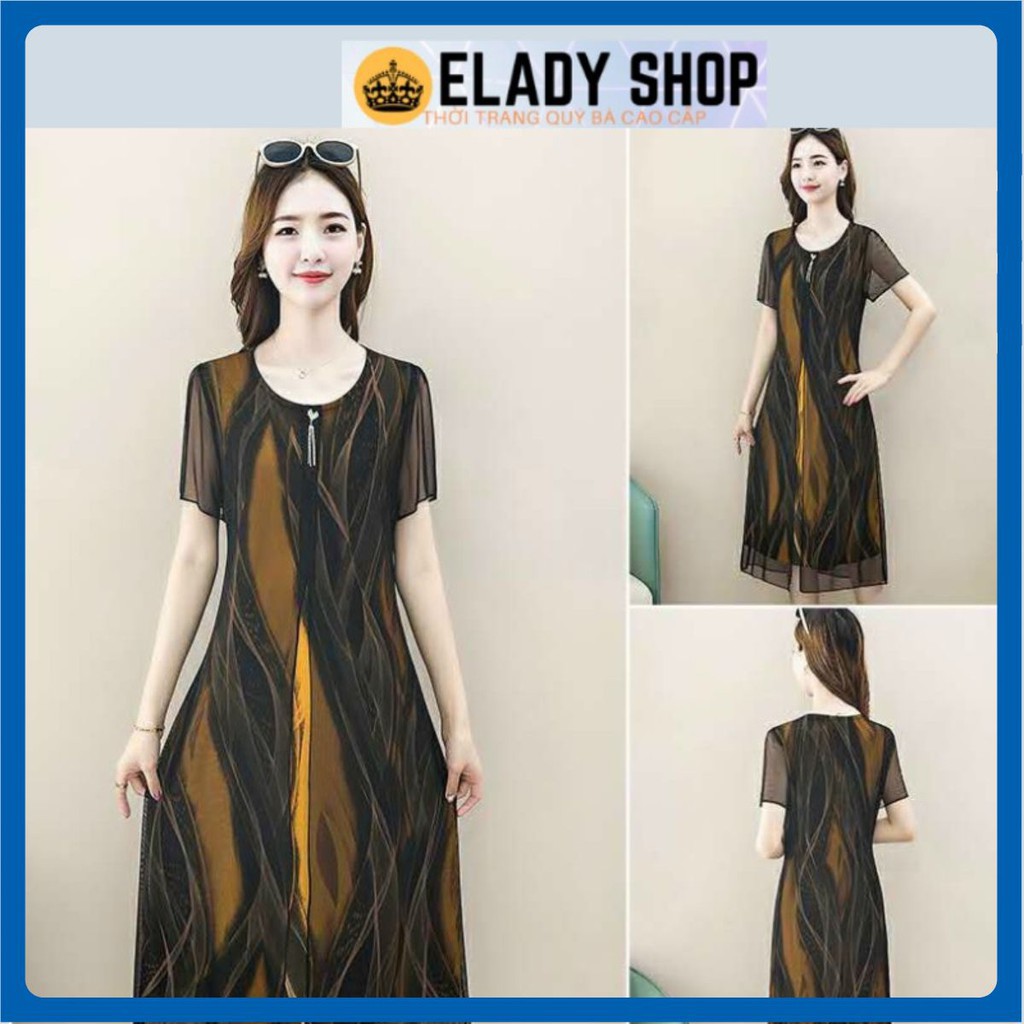 [Giao hàng nhanh]Đầm trung niên⚡FREESHIP⚡ Váy trung niên cho mẹ hàng Quảng Châu cao cấp chất vải  đẹ
