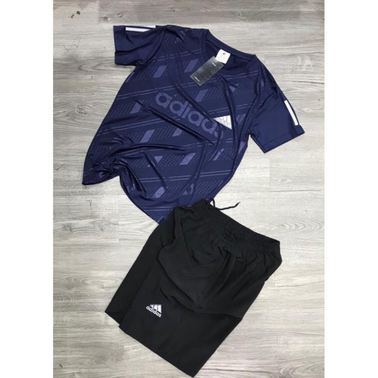 [GIÁ SỐC] Bộ Hè Nam, Bộ Thể Thao Nam Adidas Cộc tay chất liệu thun lạnh mềm mịn (+Tặng 01 đôi tất khử mùi cao cấp)  ྆