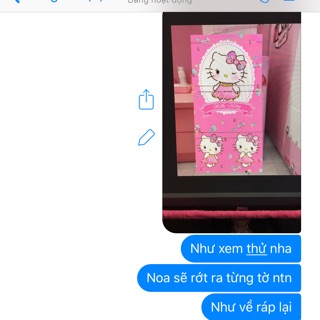 Combo decal dán tủ kitty kim cương hồng đậm