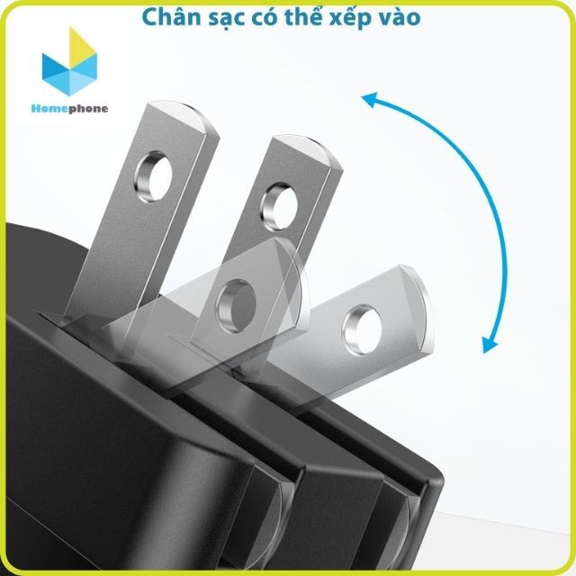 Củ Sạc Nhanh Anker 18W Chính Hãng Cổng type C. Sạc Nhanh Qualcomm 3.0, Lên 80% Trong 35 Phút. Khả Năng Tương Thích Cao