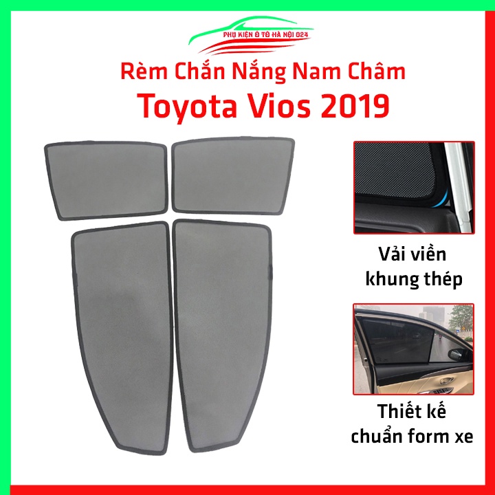 Bộ rèm chắn nắng Toyota Vios 2019 cố định nam châm thuận tiện