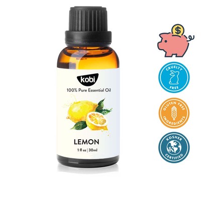 Tinh dầu Chanh Tươi Kobi Lemon 30ml thơm phòng tạo hương tươi mát sảng khoái dùng khuếch tán