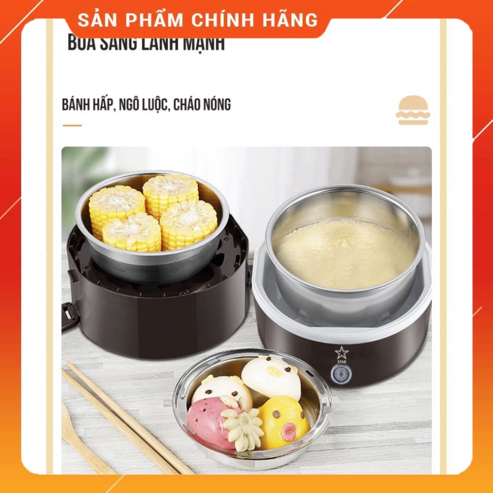Hộp cơm Văn phòng cắm điện inox 3 tầng | Hâm nóng | Cà mèn đựng cơm | Cặp lồng AHM Mart