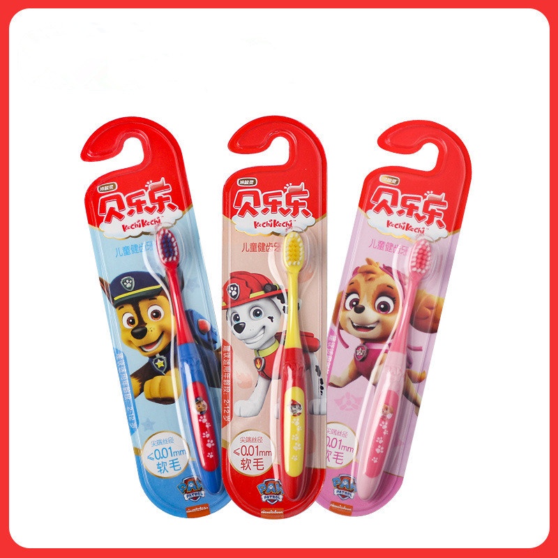 Paw Patrol Bàn Chải Đánh Răng Lông Mềm Kháng Khuẩn Nhập Khẩu Chất Lượng Dành Cho Bé 2-12 Tuổi