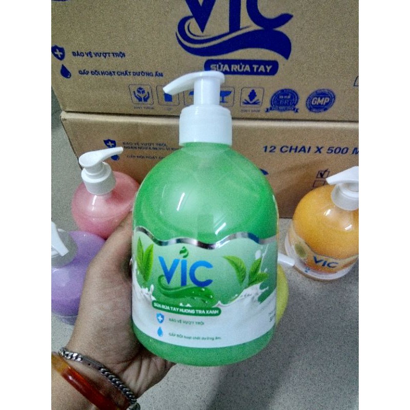 Nước rửa tay VIC 500ml⚡có 6 mùi hương thơm dễ chịu⚡chống vi khuẩn hiệu quả