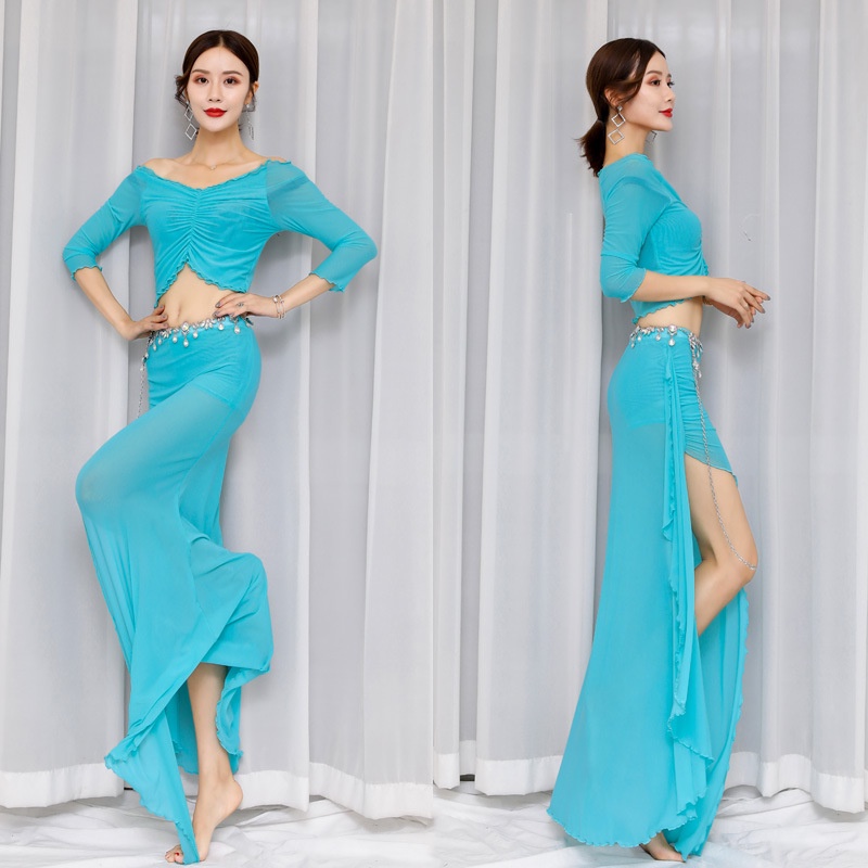Váy Biểu Diễn Múa Bụng Dáng Dài Thiết Kế Mới Cao Cấp Thời Trang