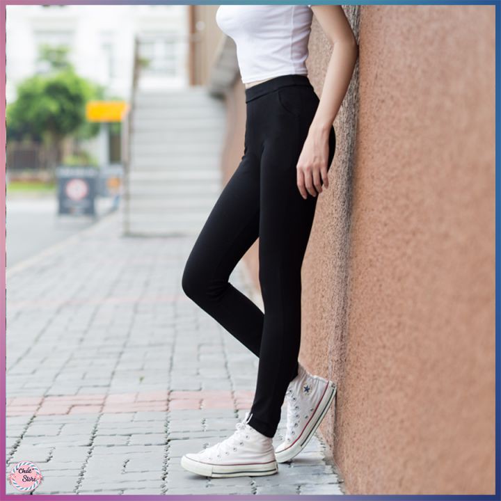 Quần Legging Cao Cấp 2 Túi Xéo Siêu Dày