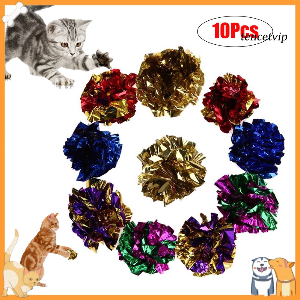Bộ 10 Quả Bóng Giấy Đồ Chơi Vui Nhộn Cho Mèo Cưng