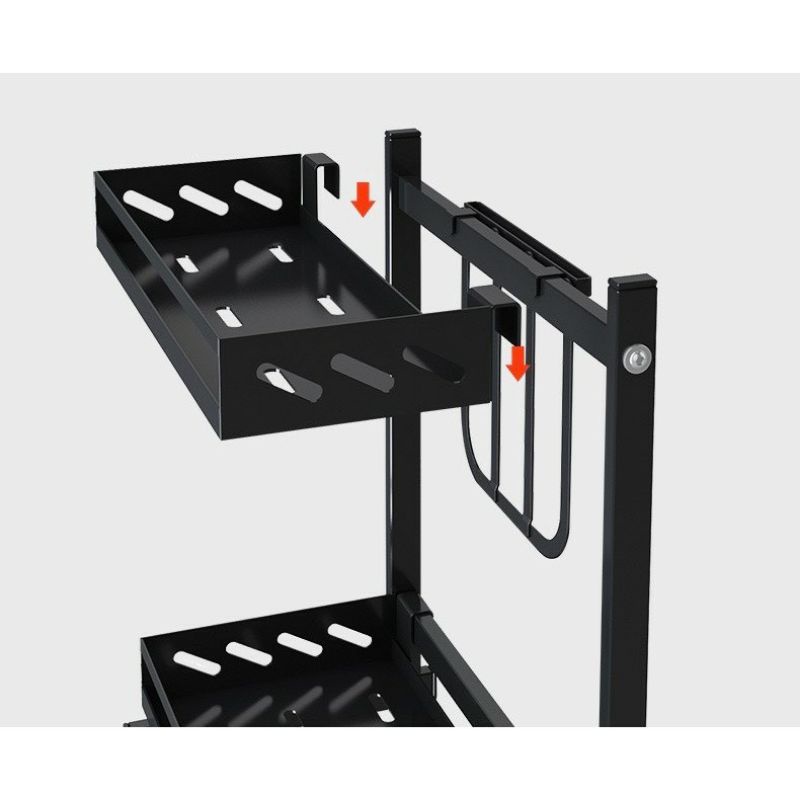 Kệ gia vị bếp inox 2 tầng 3 tầng sơn tĩnh điện chống gỉ cao cấp chính hãng PHÚ KHANG/ HUY ĐẠI