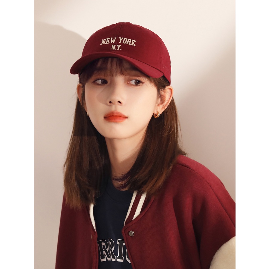 Mũ lưỡi trai nón kết vải mềm thêu chữ New York phong cách ulzzang Unisex Hàn Quốc