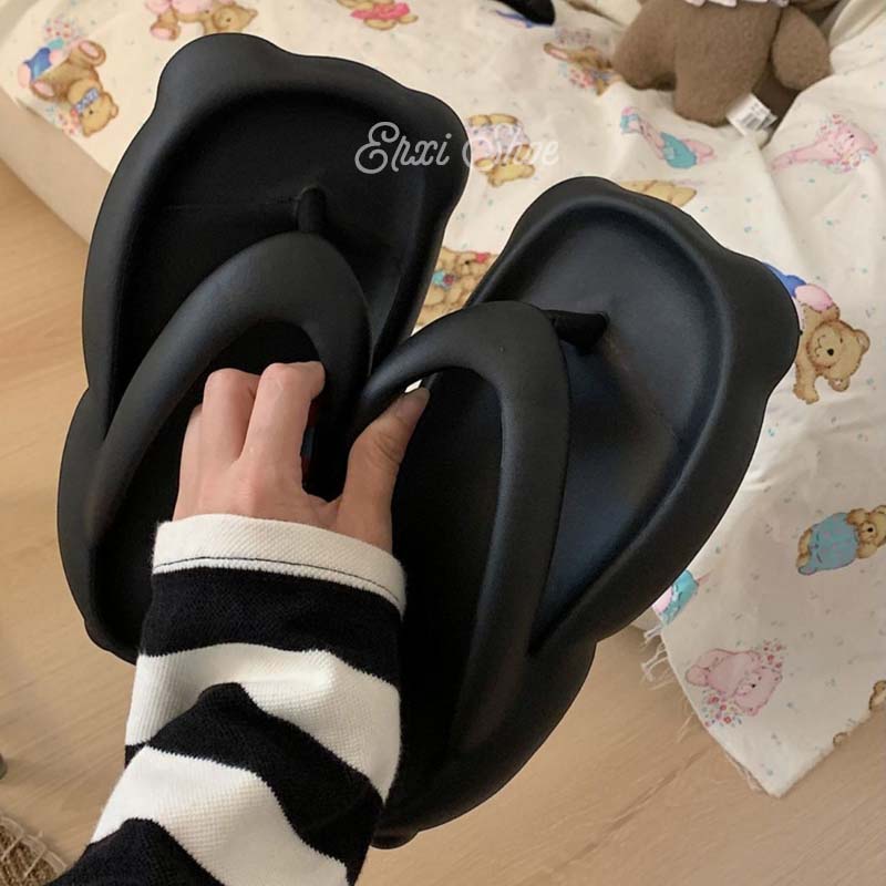 Oeteo Dép Xỏ Ngón Đế Dày Thời Trang Đi Biển Cho Nữ
