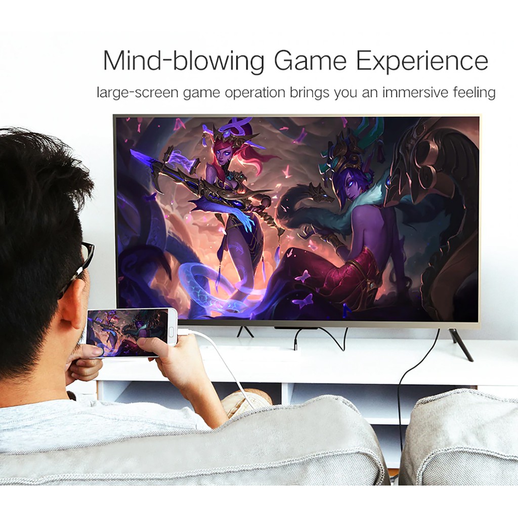 Cáp Kết Nối Điện Thoại với Tivi / Máy chiếu Hỗ trợ Full-HD 1080p Cao Cấp UGREEN 50291