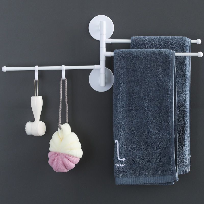 THANH TREO GẮN TƯỜNG 3 NHÁNH, THANH TREO KHĂN, THANH TREO ĐA NĂNG XOAY 180 ĐỘ TIỆN ÍCH ( màu ngẫu nhiên )