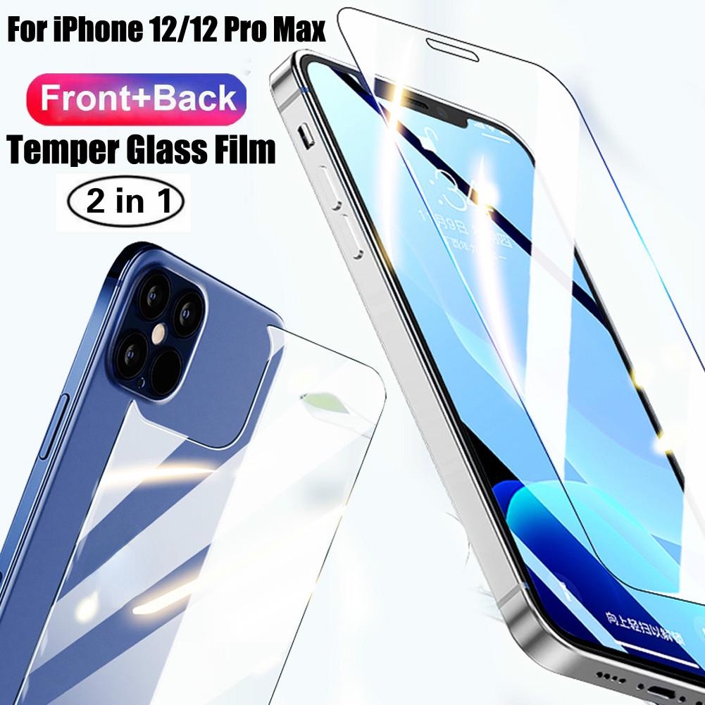 Kính cường lực mặt trước và mặt sau 2 trong 1 cho Iphone 12 / Mini / 12 Pro Max