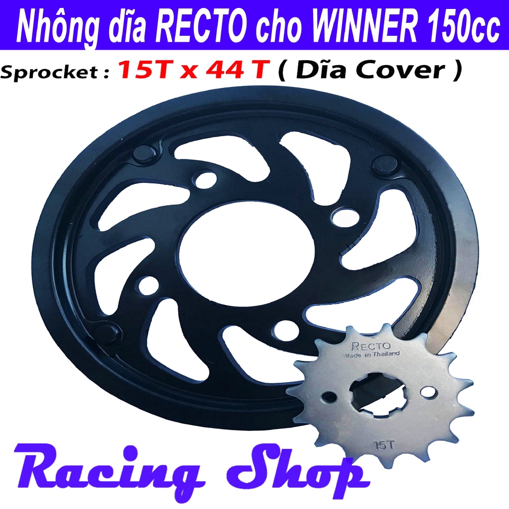 Nhông Dĩa 15Tx44T cho Winner Sonic 150 - Recto Thái Lan