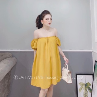 Đầm suông trệt vai 3 màu