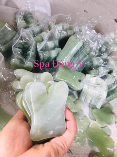 Ngọc cạo gió mặt, ngọc massage mặt, spa, chăm sóc mặt đông y