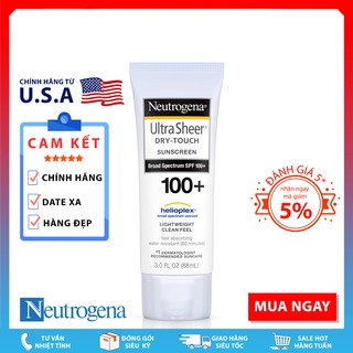 Kem Chống Nắng Neutrogena Ultra Sheer® Dry-Touch Sunscreen Broad Spectrum SPF 100+ (88mL)