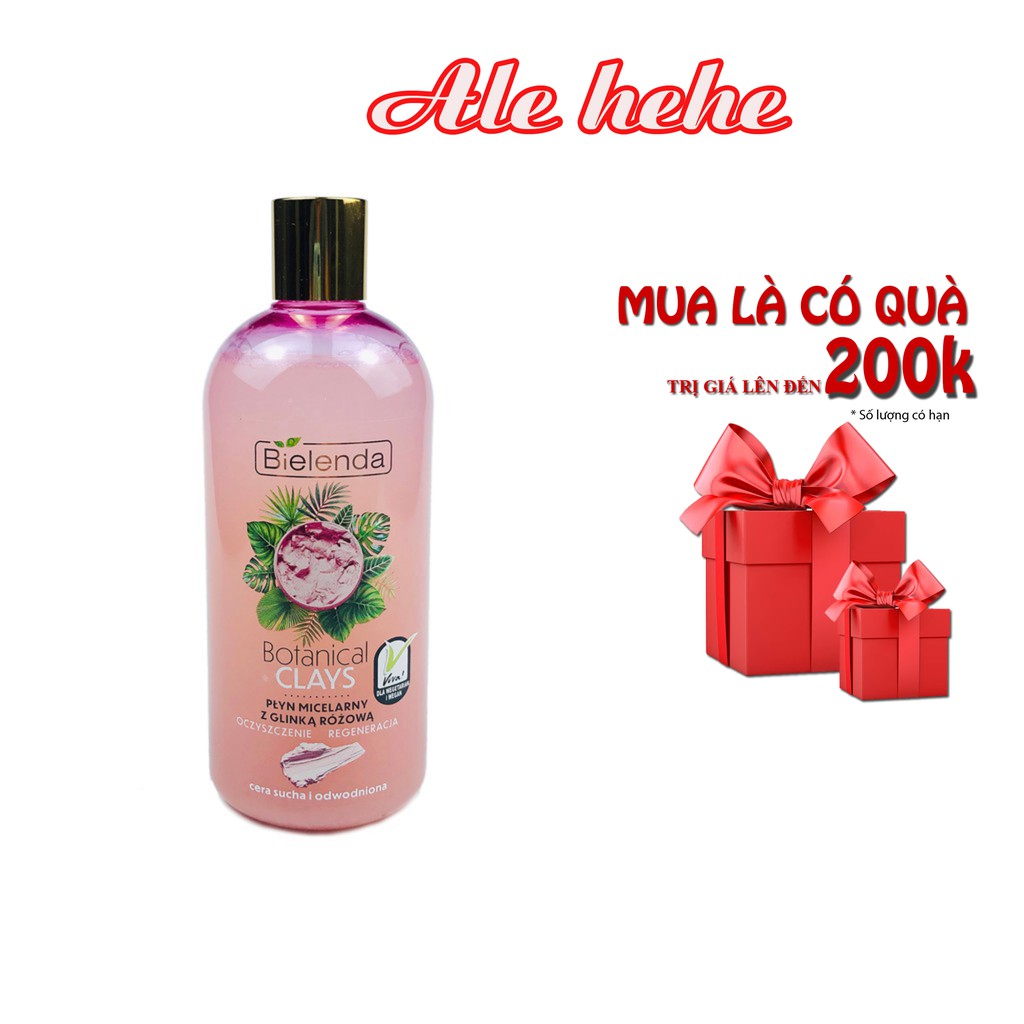 Tẩy Trang Micellar Thuần Chay Chiết Xuất Từ Đất Sét, Da Hỗn Hợp,Axit Ferulic - Bielenda Botanical Clays  500ml