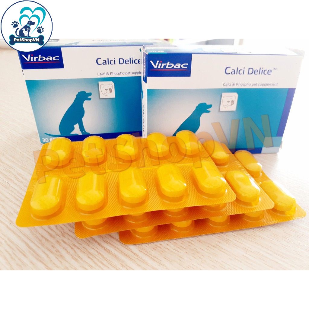 1 Viên Canxi Cho Chó Mèo VIRBAC CALCI DELICE - Chính Hãng - Nhập Khẩu Pháp