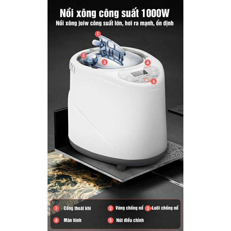 Nồi Xông Hơi Cao Cấp Hero-Có Nhiều Dung Tích Lựa Chọn-Dùng Xông Hơi tại Nhà-Spa-Mẹ Sau Sinh