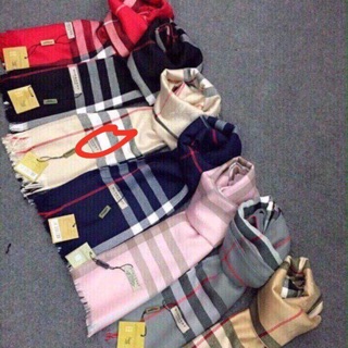 Khăn kẻ buberry - minh silk