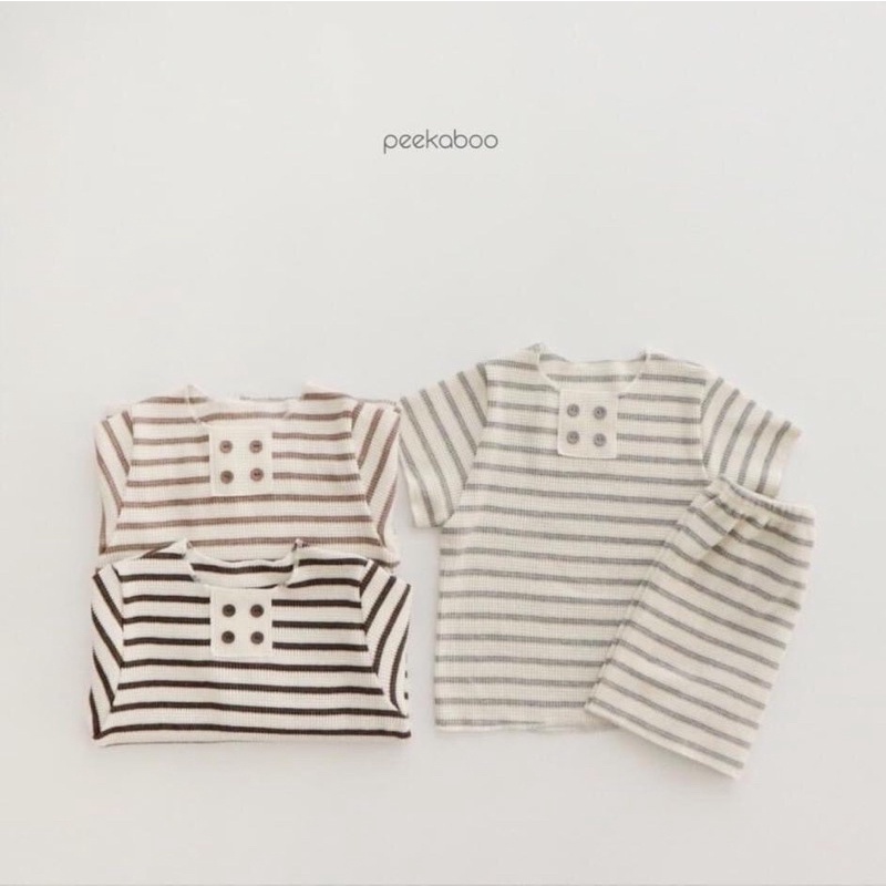 [OrORDER)Bộ rời/suit Croffle #peekaboo cho bé trai/bé gái từ 3tháng-4tuổi