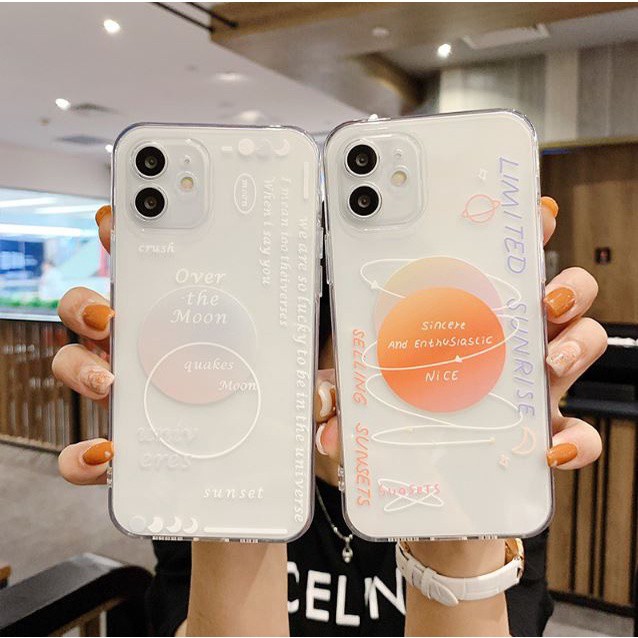 【SZ】Iphone case Creative moon for tpu Phone Case For iPhone 11 Pro Max X Xr Xs Max 7 8 Plus Se 2020 12 pro max 12 mini 13 pro max 13 mini
