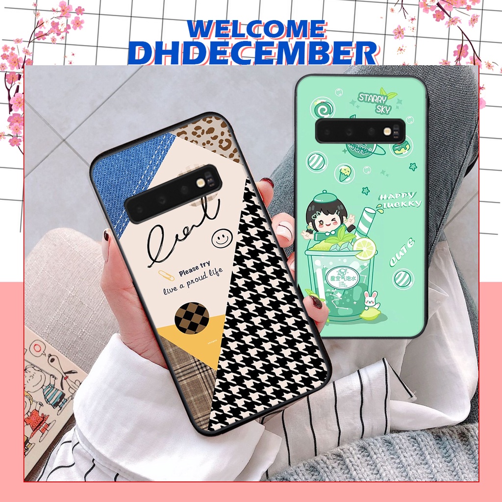 Ốp lưng Samsung  S10 / S10 PLUS / S10 5G in hình nice ,good luck happy ốp xinh viền dẻo đẹp chất