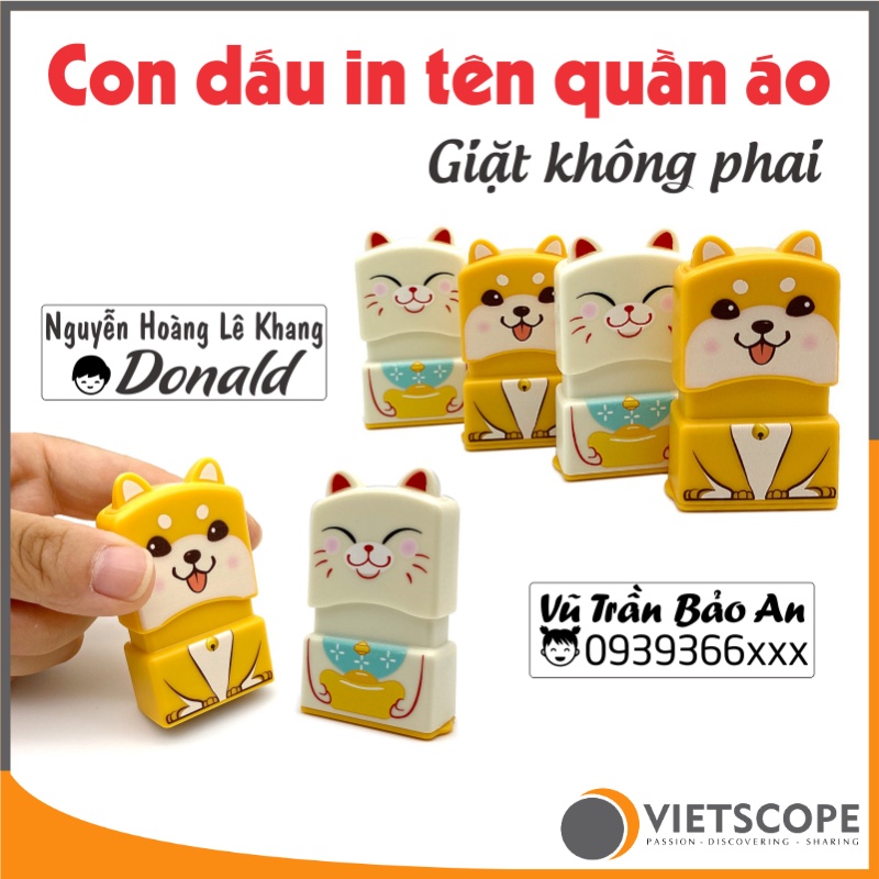 Con Dấu In Tên Lên Quần Áo Trẻ Em Mực Giặt Không Phai Kiểu Dáng Ngộ Nghĩnh