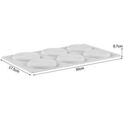 Khuôn silicone làm bánh hình tròn 3D 2/6/15 ngăn