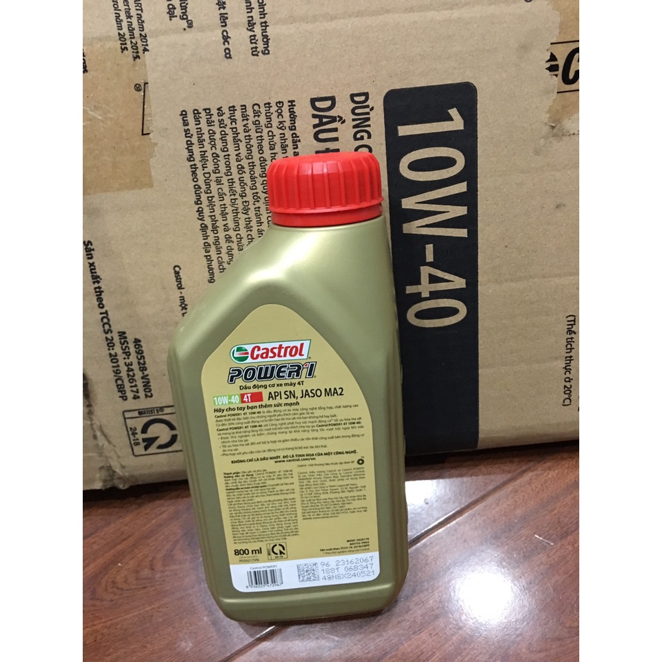 Dầu xe máy Castrol xe số nhớt chính hãng chai 800ml phụ kiện ô tô Khánh Ngân