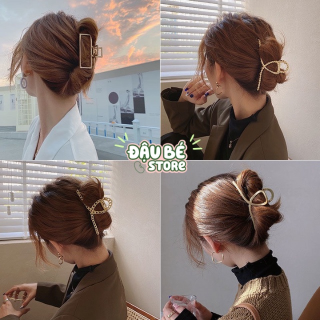 Kẹp Tóc Càng Cua Hàn Quốc Nữ Hottrend Thời Trang - Cặp Tóc Càng Cua Cổ Điển Sang Chảnh Cute Cào 14 Răng -Daube - Pk001_X