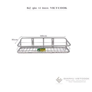 Kệ gia vị inox vietcook treo tường