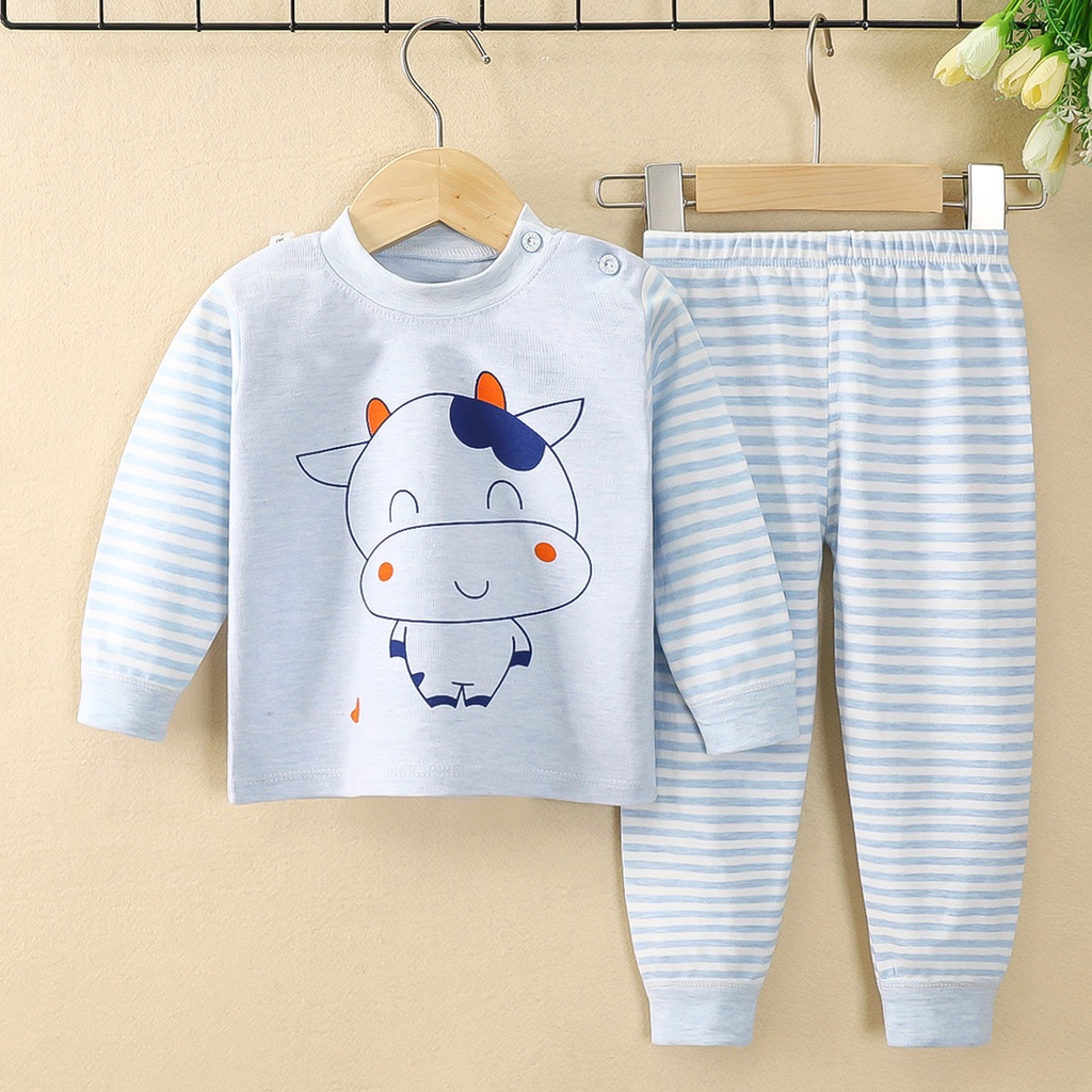 Bộ Thu Đông Bé Trai Bé Gái Chất Cotton Mềm Mịn, Đồ Bộ Dài Tay Trẻ Em Từ 1 Tuổi đến 7 Tuổi Lumla BO01