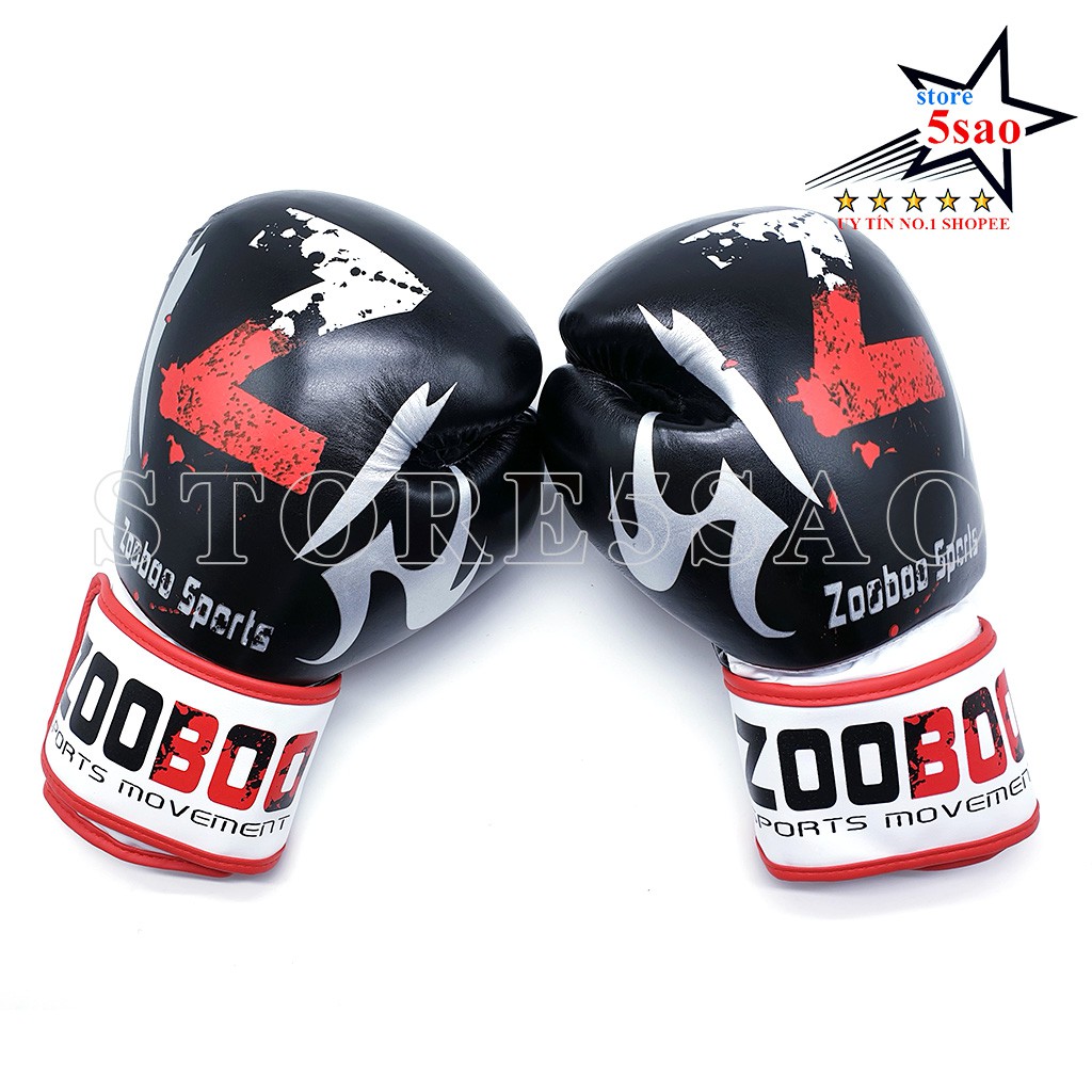 Găng tay boxing cao cấp Zooboo chữ Z ⚡FREESHIP⚡ Găng bao tay đấm bốc tập võ đánh bao cát người lớn giá rẻ